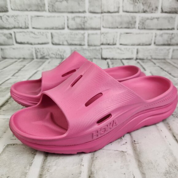 Hoka One One Ora Recovery 3 Slide Women's Sz 10 Pink Cushioned Comfort Sandals - Picture 3 of 10